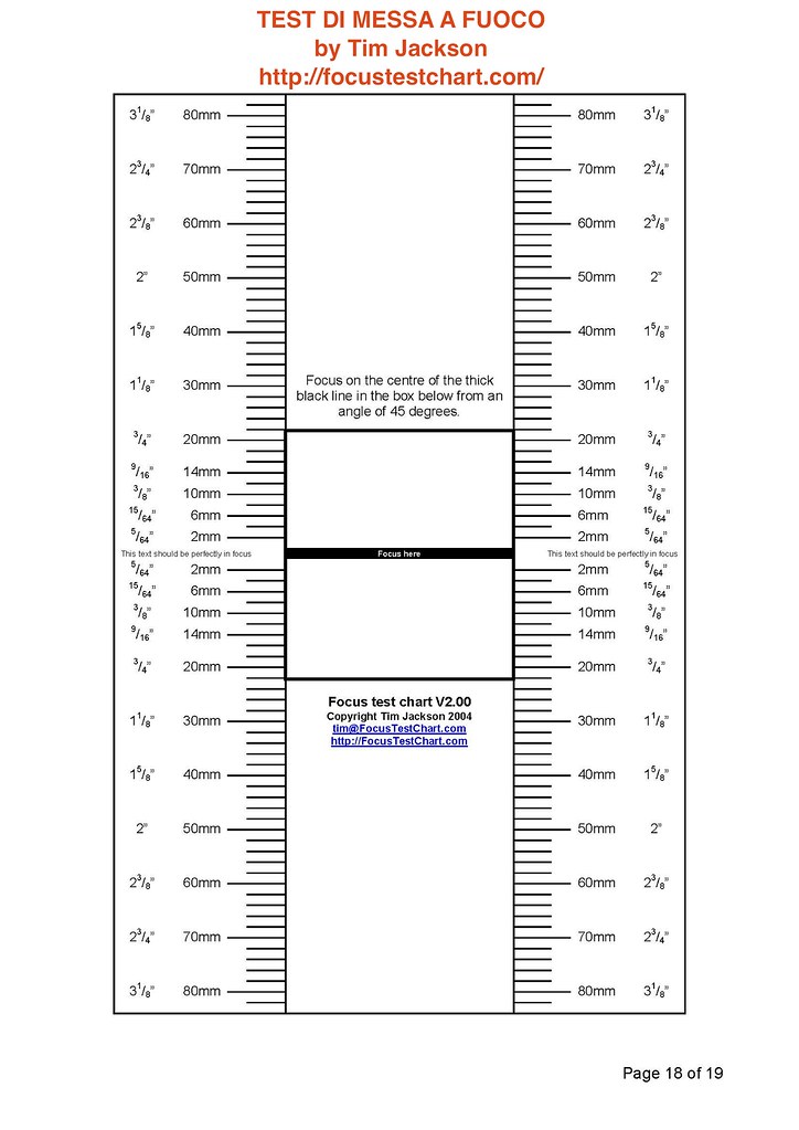 camera focus test chart pdf